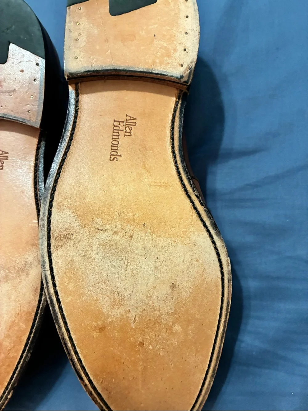 Allen Edmonds Cognac Leather Penny Loafers 10 1/2”